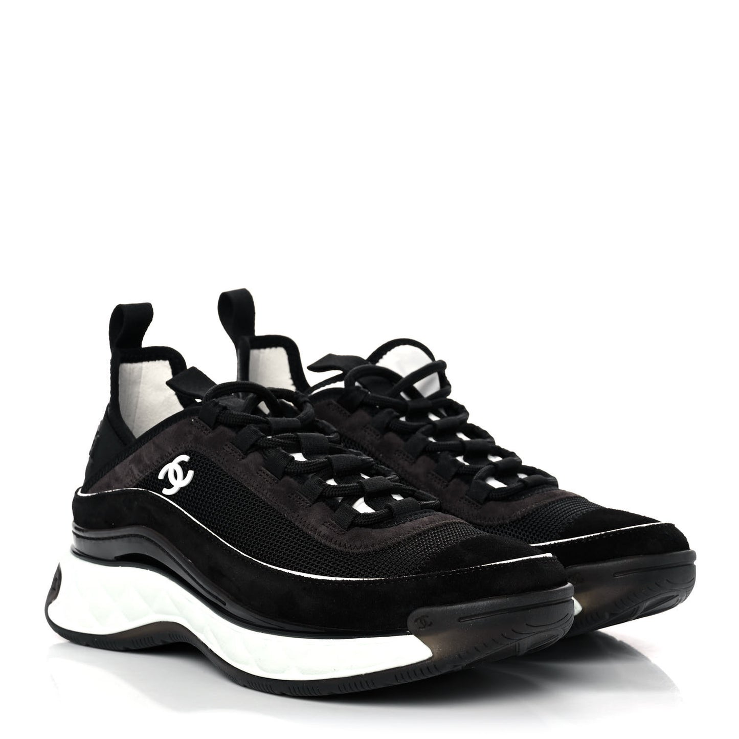 Fabric Suede CC Sneakers 38 Black Dark Grey