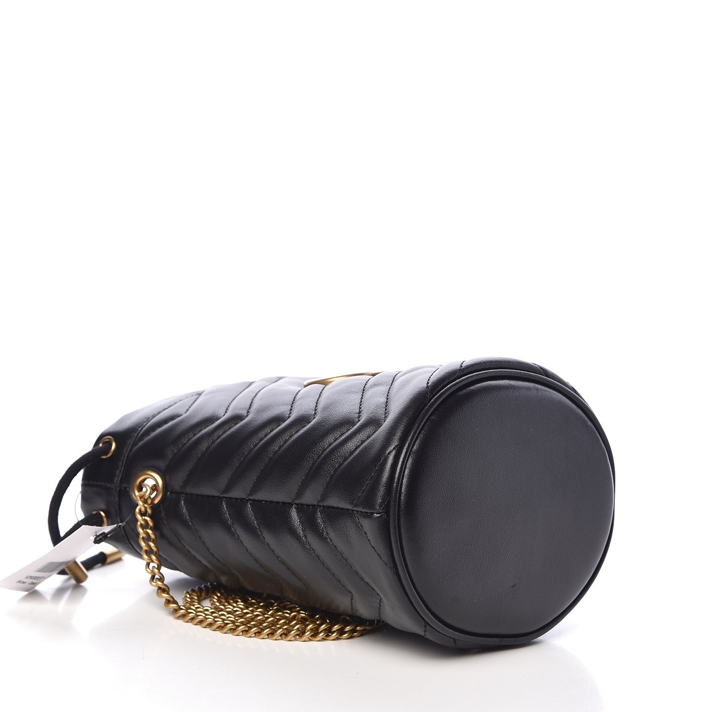 Calfskin Matelasse Mini GG Marmont 2.0 Bucket Bag Black