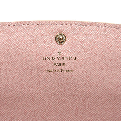 Louis Vuitton Damier Azur Emilie Wallet Rose Ballerine 5 of 8