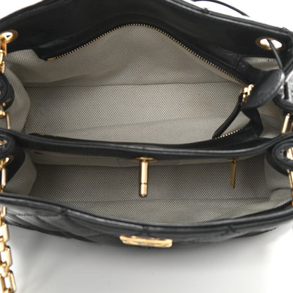 Chanel Calfskin Stitched Small Retro Chain Tote Black 5 of 9