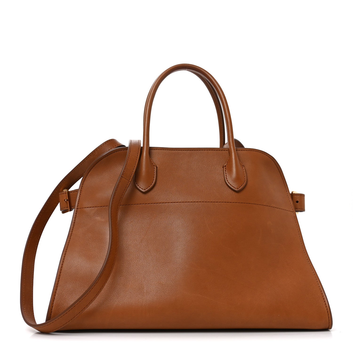 The Row Polished Saddle Calfskin Soft Margaux 12 Cuir 1 of 8