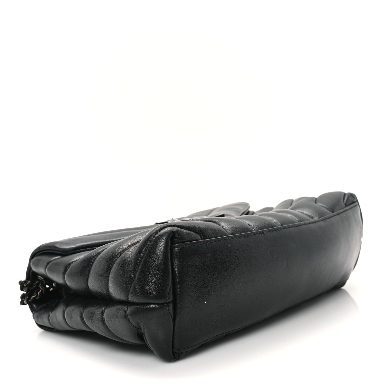 Saint Laurent Calfskin Y Quilted Monogram Monochrome Small Loulou Chain Satchel Black 4 of 12