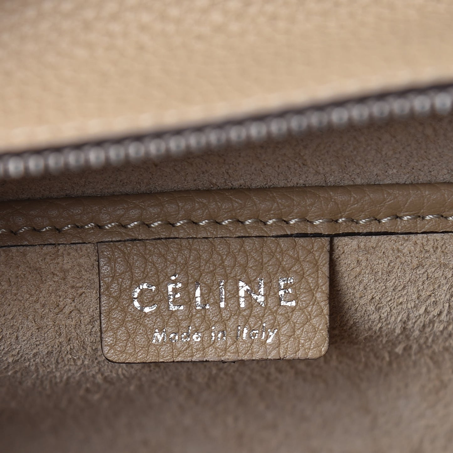 Drummed Calfskin Nano Luggage Dune