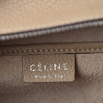 Celine Drummed Calfskin Nano Luggage Dune 6 of 9