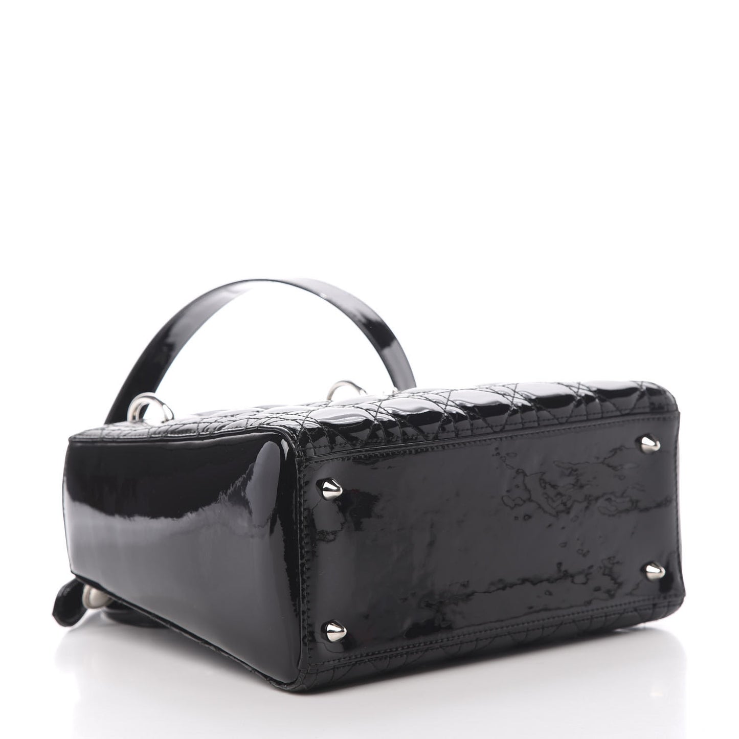 Patent Cannage Medium Lady Dior Black
