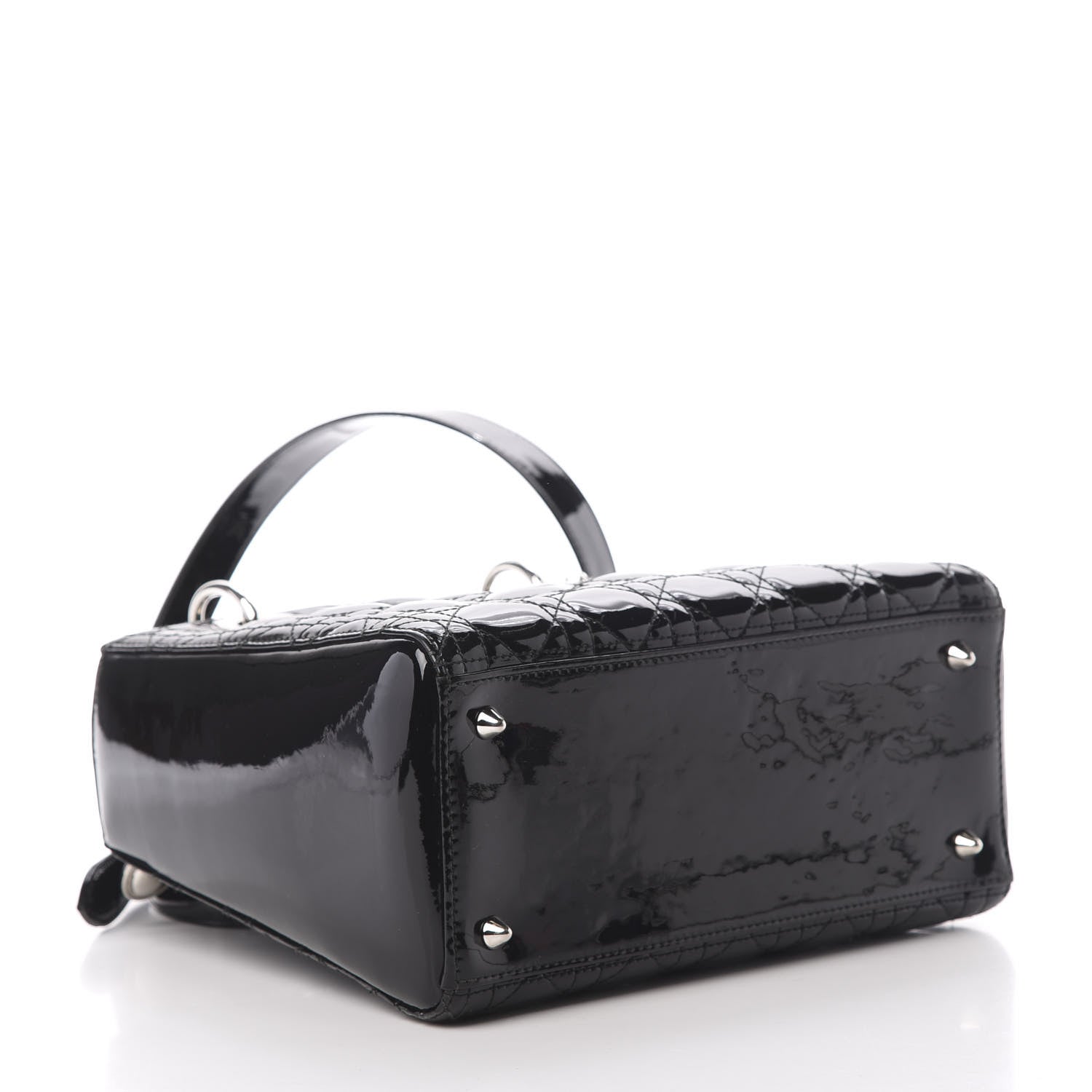 Christian Dior Patent Cannage Medium Lady Dior Black 3 of 13