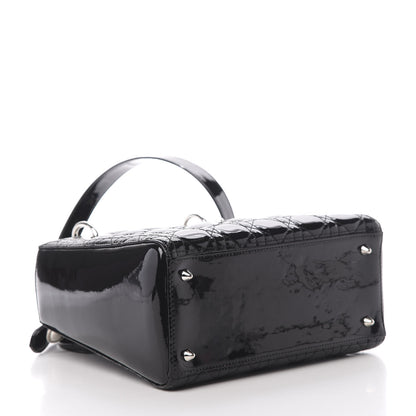 Christian Dior Patent Cannage Medium Lady Dior Black 3 of 13