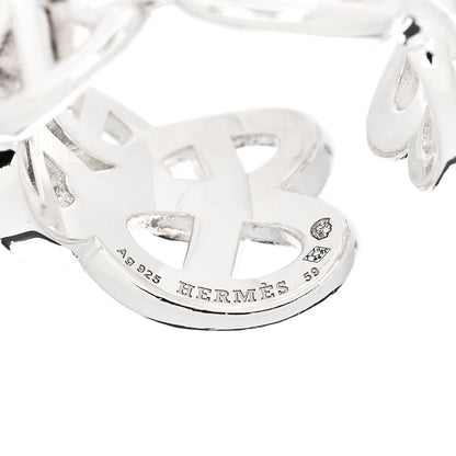 Hermes Sterling Silver GM Chaine d'Ancre Enchainee Band Ring 59 8.75 4 of 6