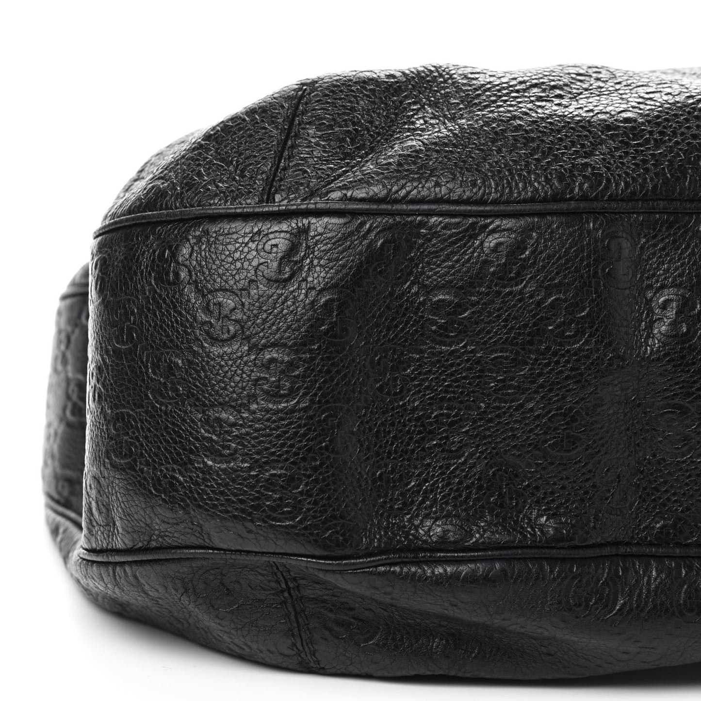 Guccissima Large New Ladies Web Hobo Black