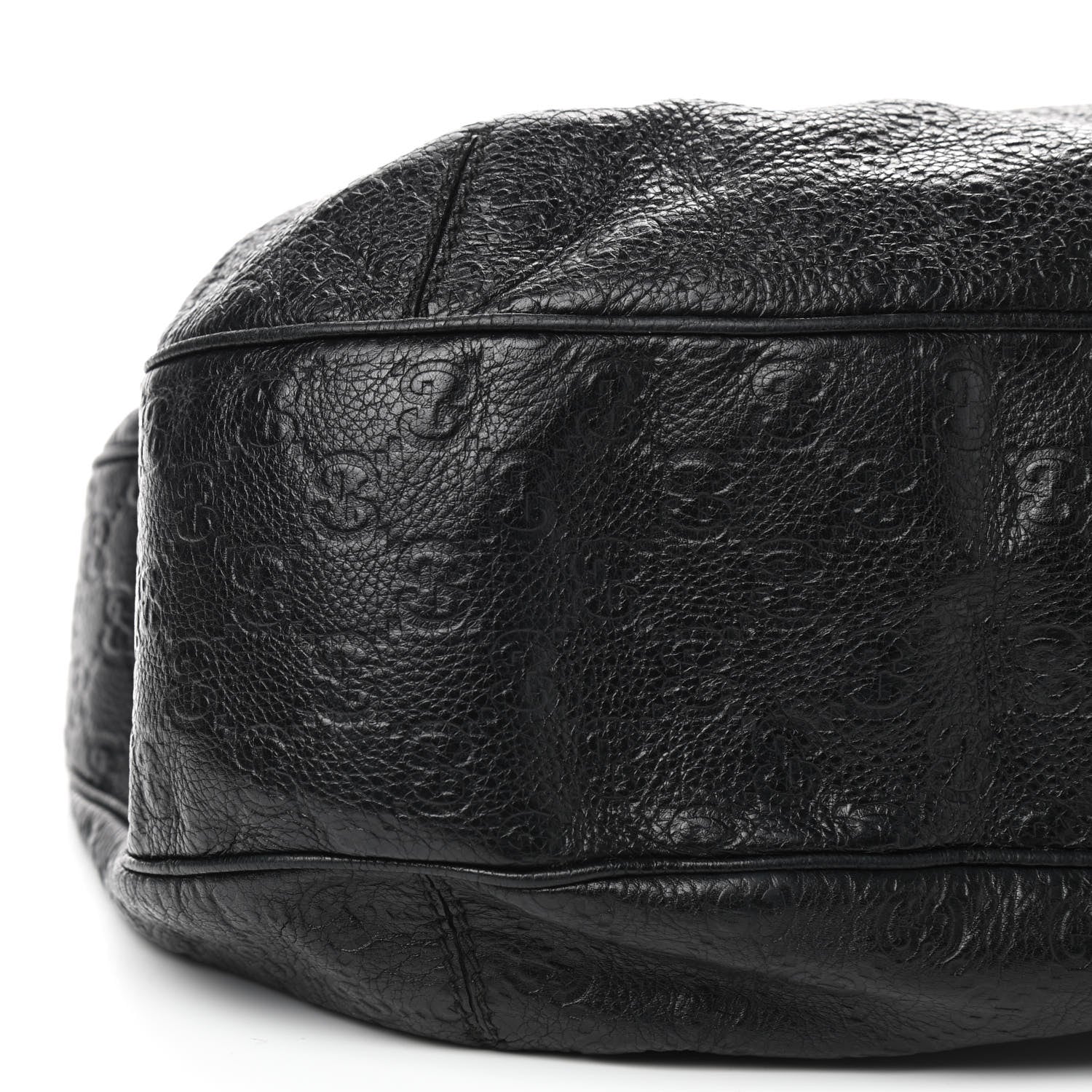 Gucci Guccissima Large New Ladies Web Hobo Black 6 of 11