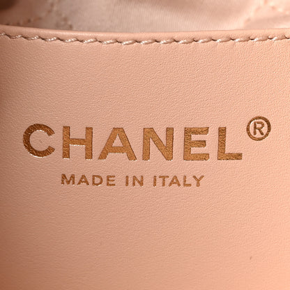 Chanel Aged Lambskin Shearling Quilted Small Chanel 22 Light Pink 6 of 11