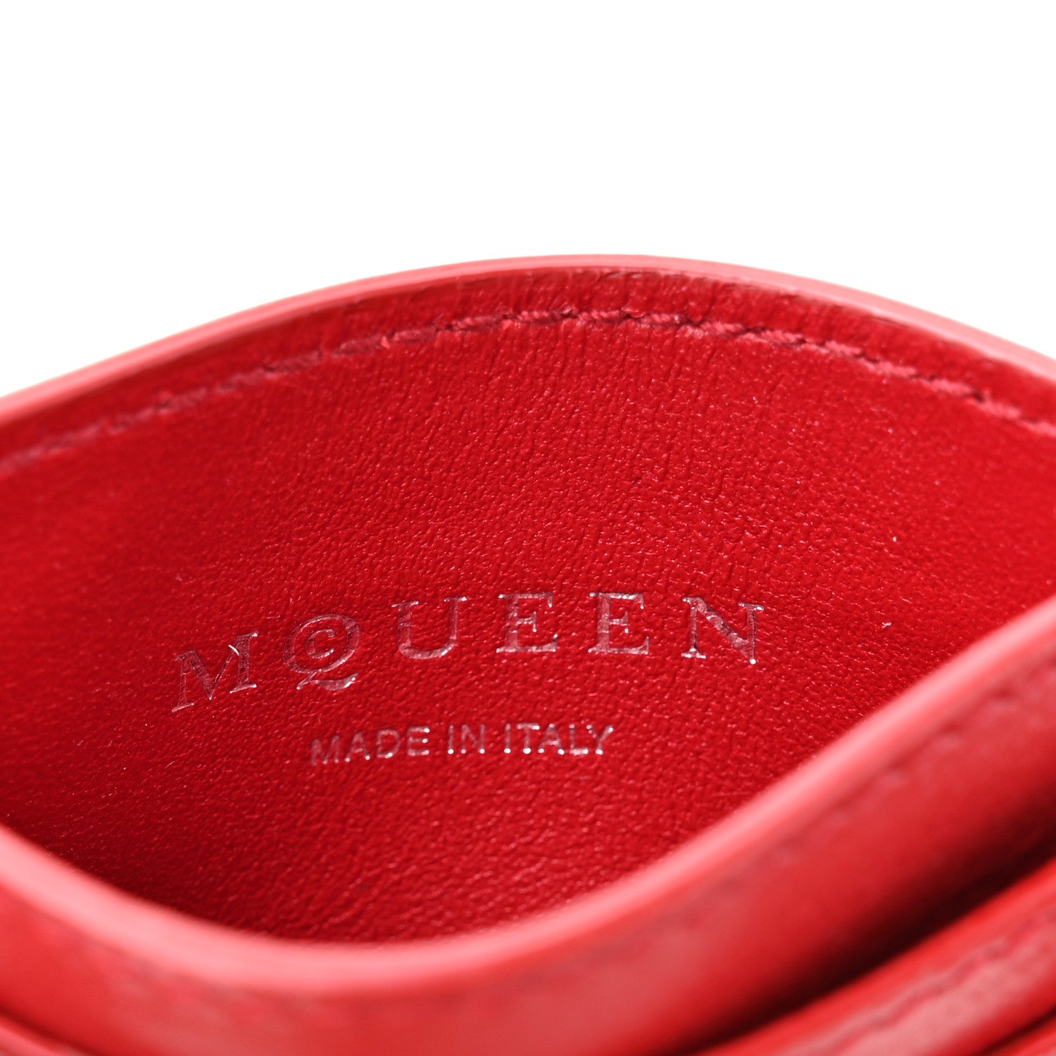 Alexander McQueen Calfskin Sling Card Holder Red 6 of 8