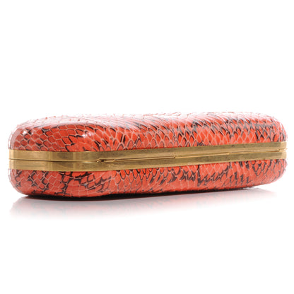 Alexander McQueen Whipsnake Skull Knucklebox Clutch Orange 4 of 8