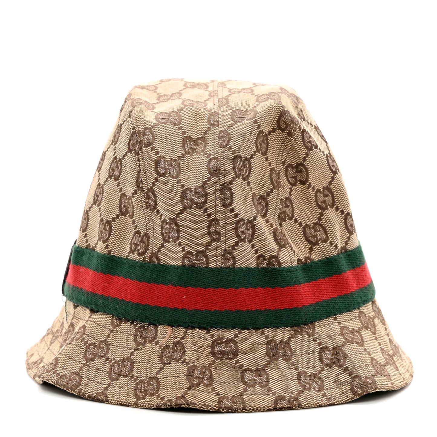 GG Monogram Web Bucket Hat M Brown
