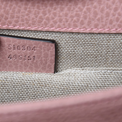 Gucci Dollar Calfskin Small Interlocking G Shoulder Bag Soft Pink 7 of 9