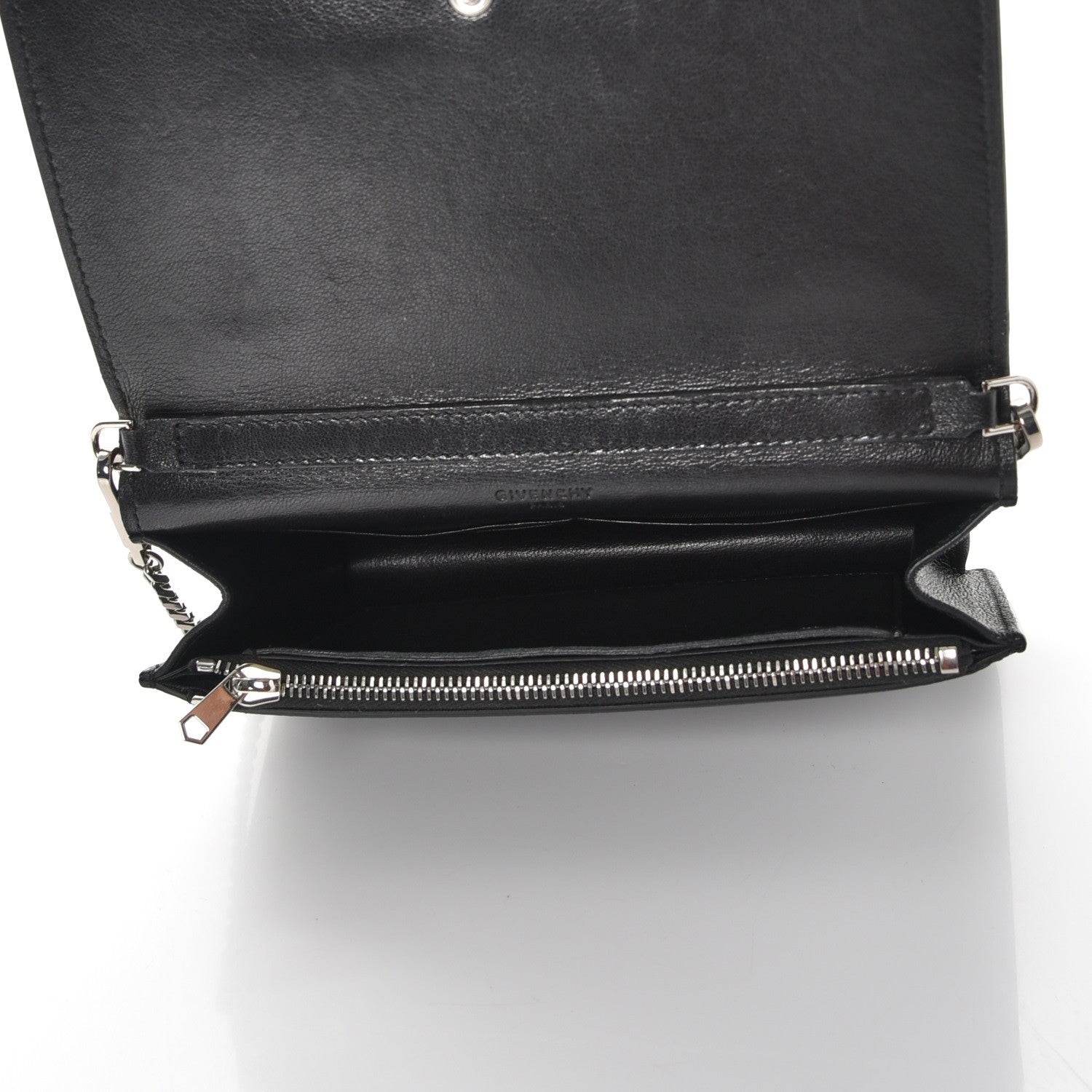 Givenchy Sugar Goatskin Pandora Chain Wallet Black 6 of 11