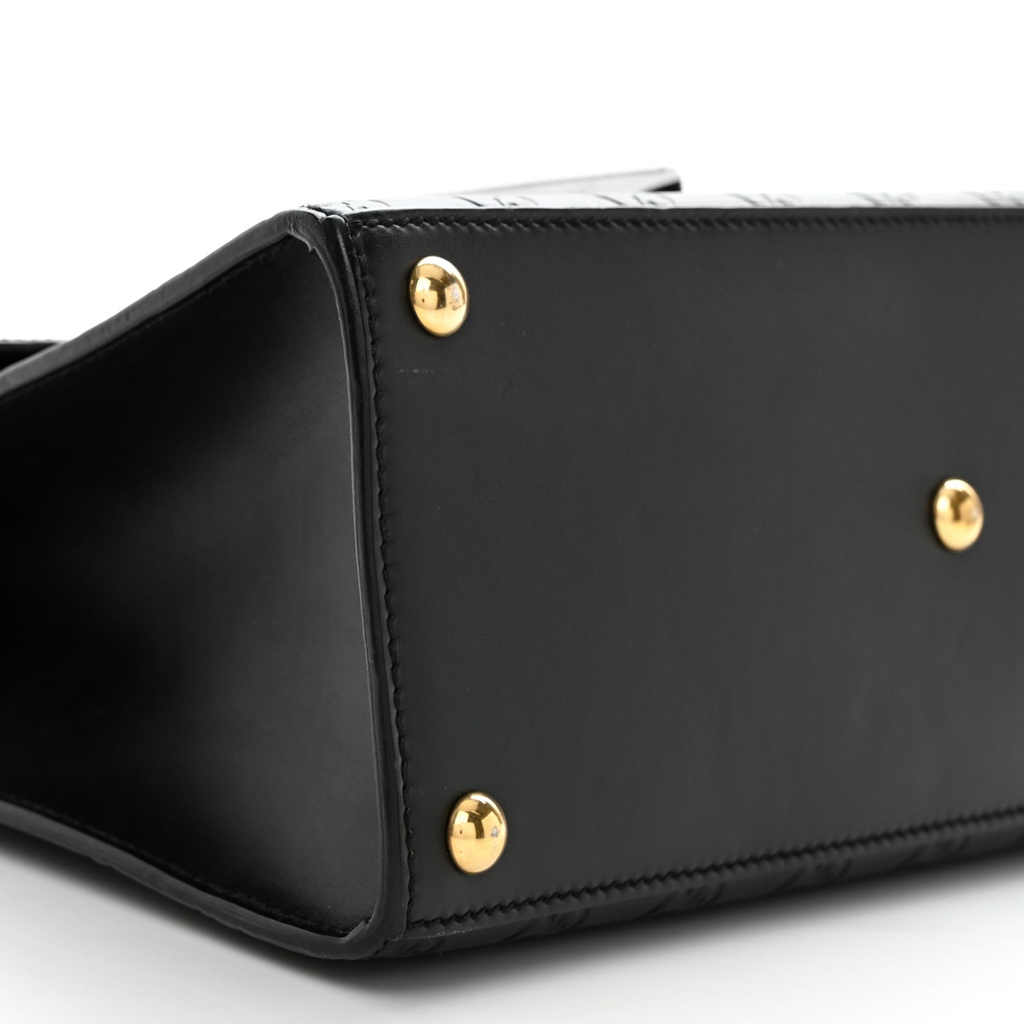 Guccissima Signature Small Padlock Top Handle Bag Black