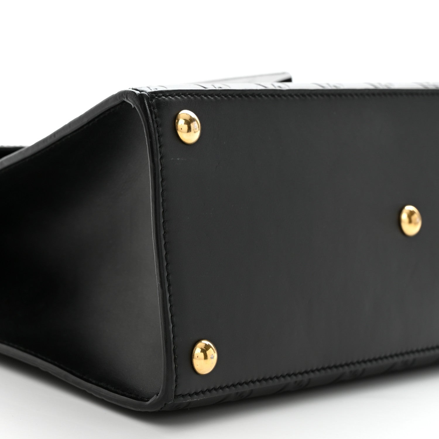 Gucci Guccissima Signature Small Padlock Top Handle Bag Black 9 of 11
