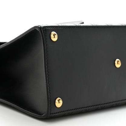Gucci Guccissima Signature Small Padlock Top Handle Bag Black 9 of 11