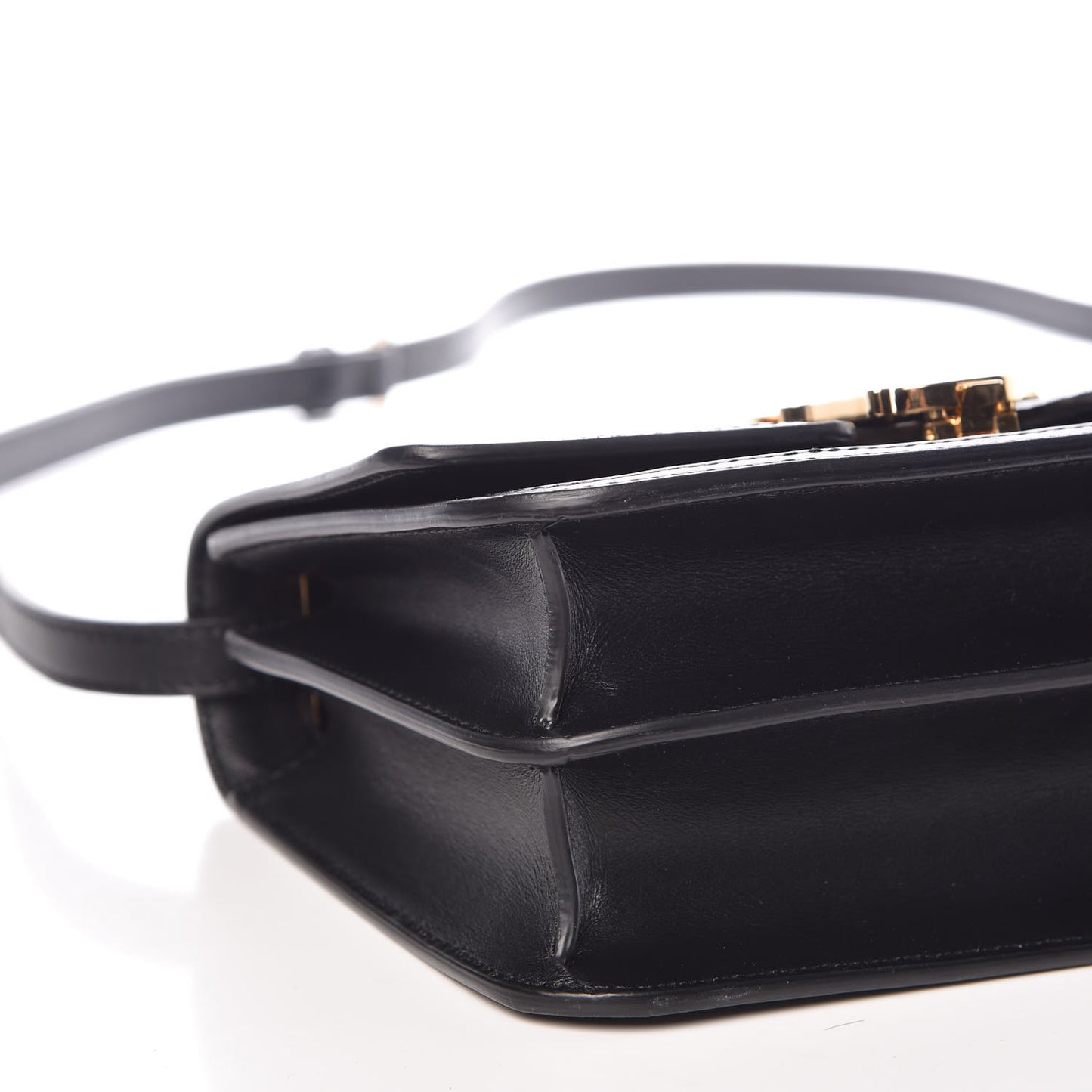 Calfskin Monogram Embossed Small TB Bag Black