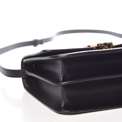 Burberry Calfskin Monogram Embossed Small TB Bag Black 8 of 9