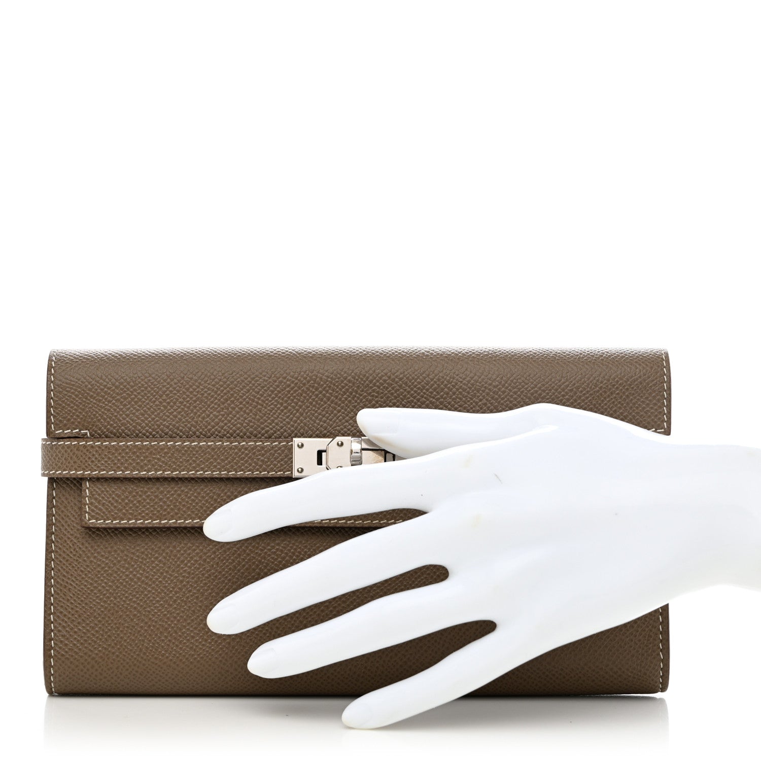 Hermes Epsom Kelly Longue Wallet Etoupe 2 of 9