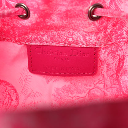 Christian Dior Technical Fabric Embroidered Toile De Jouy DiorTravel Pouch Fuchsia 5 of 11