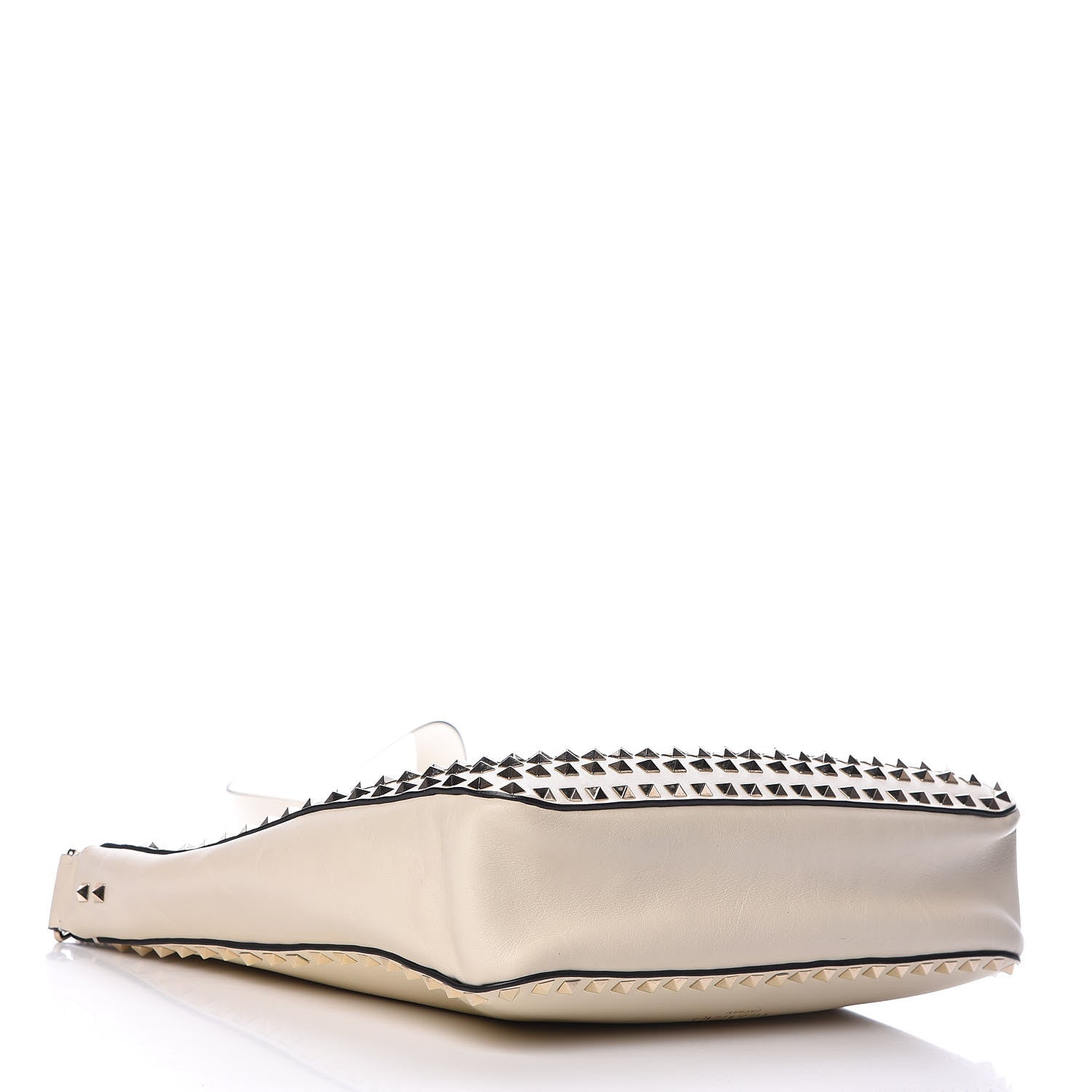Valentino Garavani Vitello Large Rockstud All Over Flip-Lock Messenger Bag Light Ivory 4 of 12