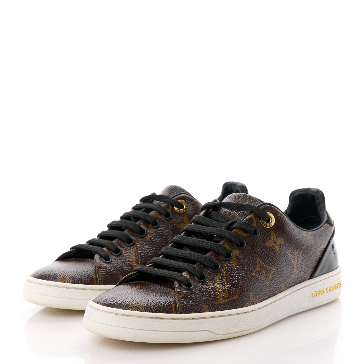 Louis Vuitton Patent Monogram Frontrow Sneakers 36 3 of 11