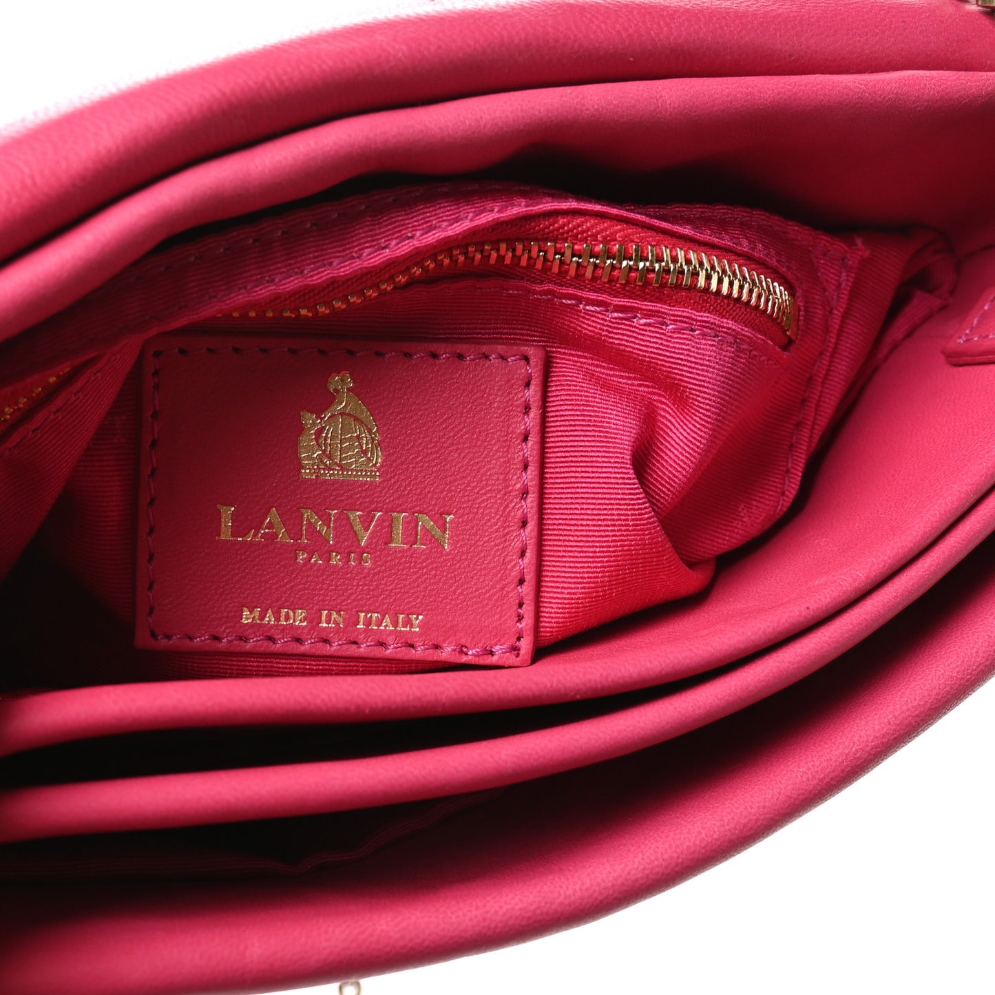 Lambskin Quilted Mini Sugar Flap Shoulder Bag Fuchsia