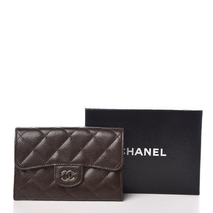 Chanel Caviar Quilted Small Flap Wallet Brown 9 of 9