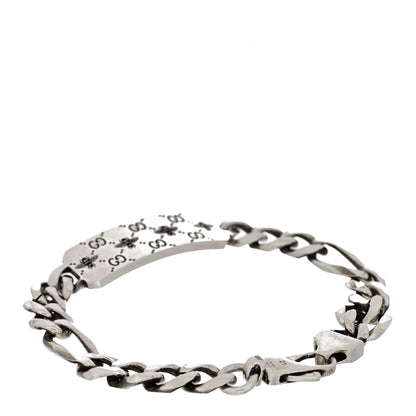 Gucci Sterling Silver GG Bee ID Chain Bracelet 2 of 6