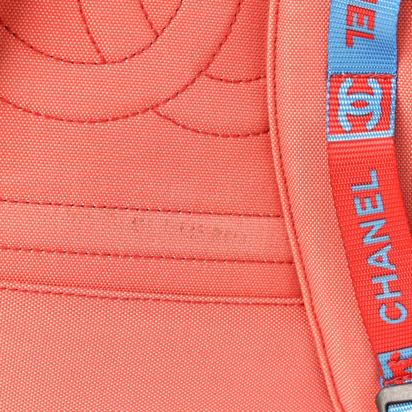 Nylon Sports Backpack Blue Orange