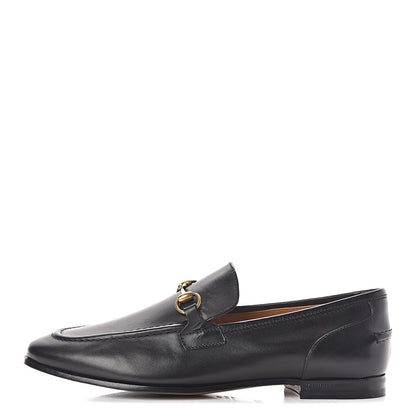 Gucci Calfskin Womens Jordaan Loafers 37.5 Black 1 of 9