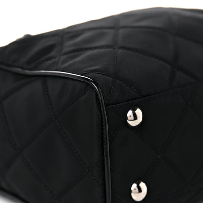 Prada Nylon Tessuto Impuntu Quilted Shoulder Bag Black 11 of 13