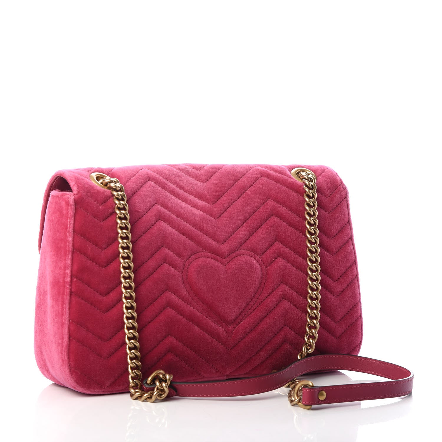 Gucci Velvet Matelasse Blind for Love Embroidered Medium GG Marmont Shoulder Bag Light Raspberry Rose Multicolor 3 of 9