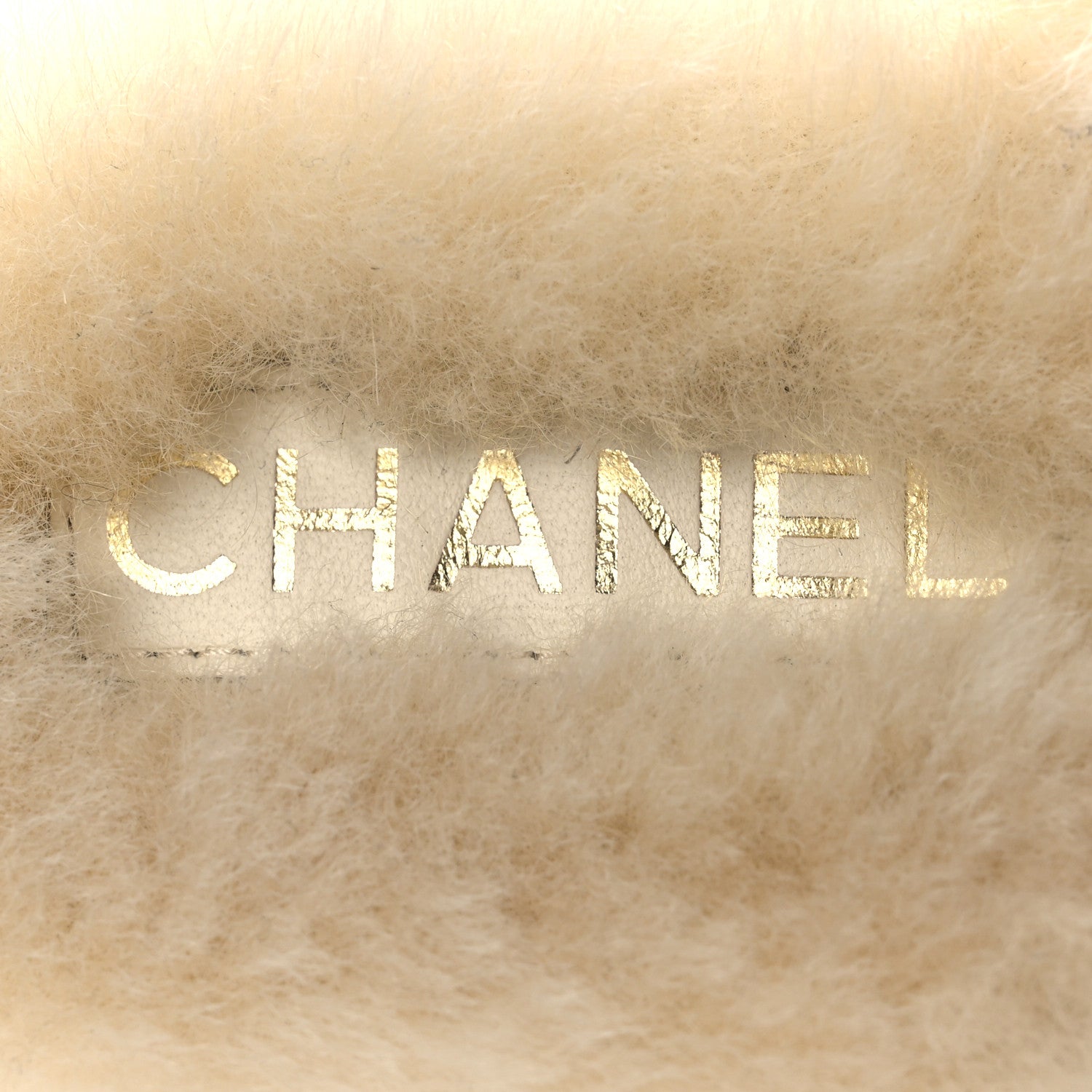 Chanel Suede Shearling CC Cap Toe Mules 39 Beige Black 9 of 10