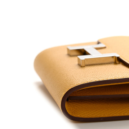 Hermes Epsom Constance Compact Passant Wallet Jaune Ambre 9 of 10