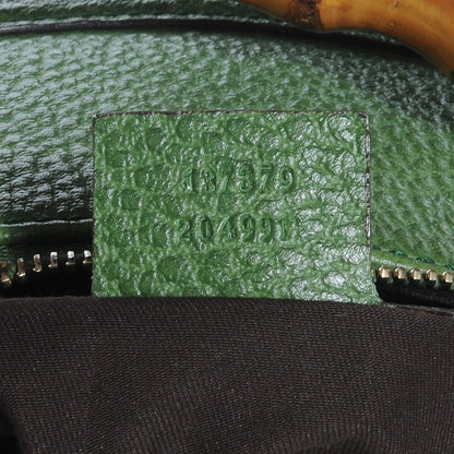 Gucci Leather Anita Bamboo Top Handle Bag Green 7 of 7