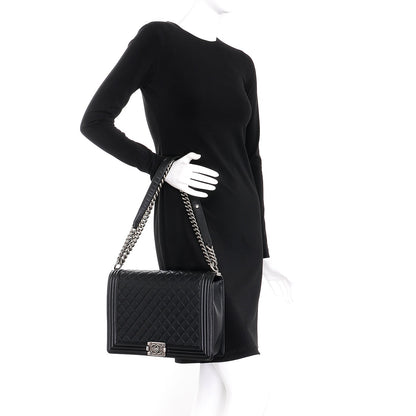 Chanel Lambskin Quilted Large Boy Flap Black 3 of 8