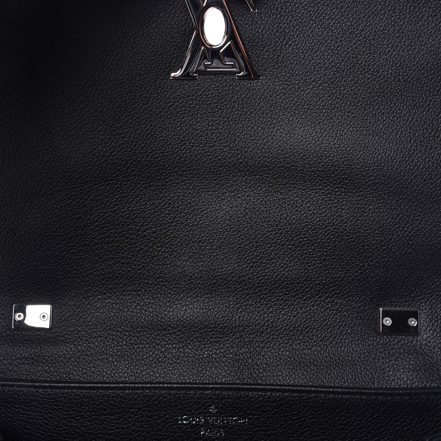 Soft Calfskin Lockme II Top Handle Black