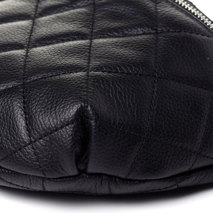 Chanel Grained Calfskin Quilted Waist Belt Bag Black 9 of 12