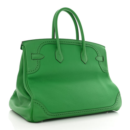 Hermes Togo Swift Ghillies Birkin 35 Bambou 3 of 10