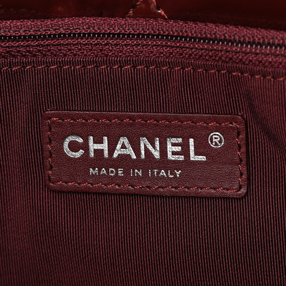 Chanel Patent Quilted Large Chic and Glitter Tote Dark Red 6 of 11