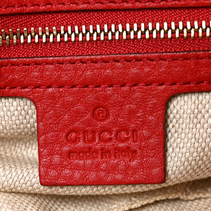 Gucci Pebbled Calfskin Medium Soho Chain Shoulder Bag Tabasco Red 11 of 19