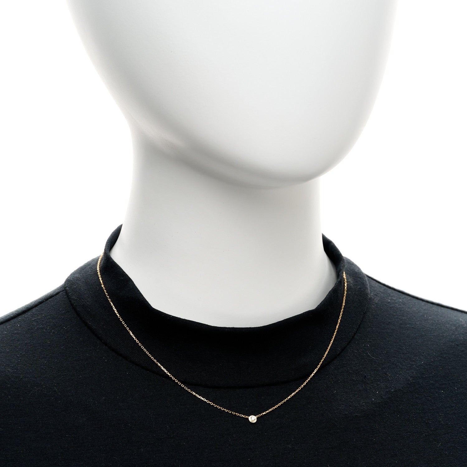 Cartier 18K Yellow Gold Diamond XS D'Amour Pendant Necklace 2 of 5