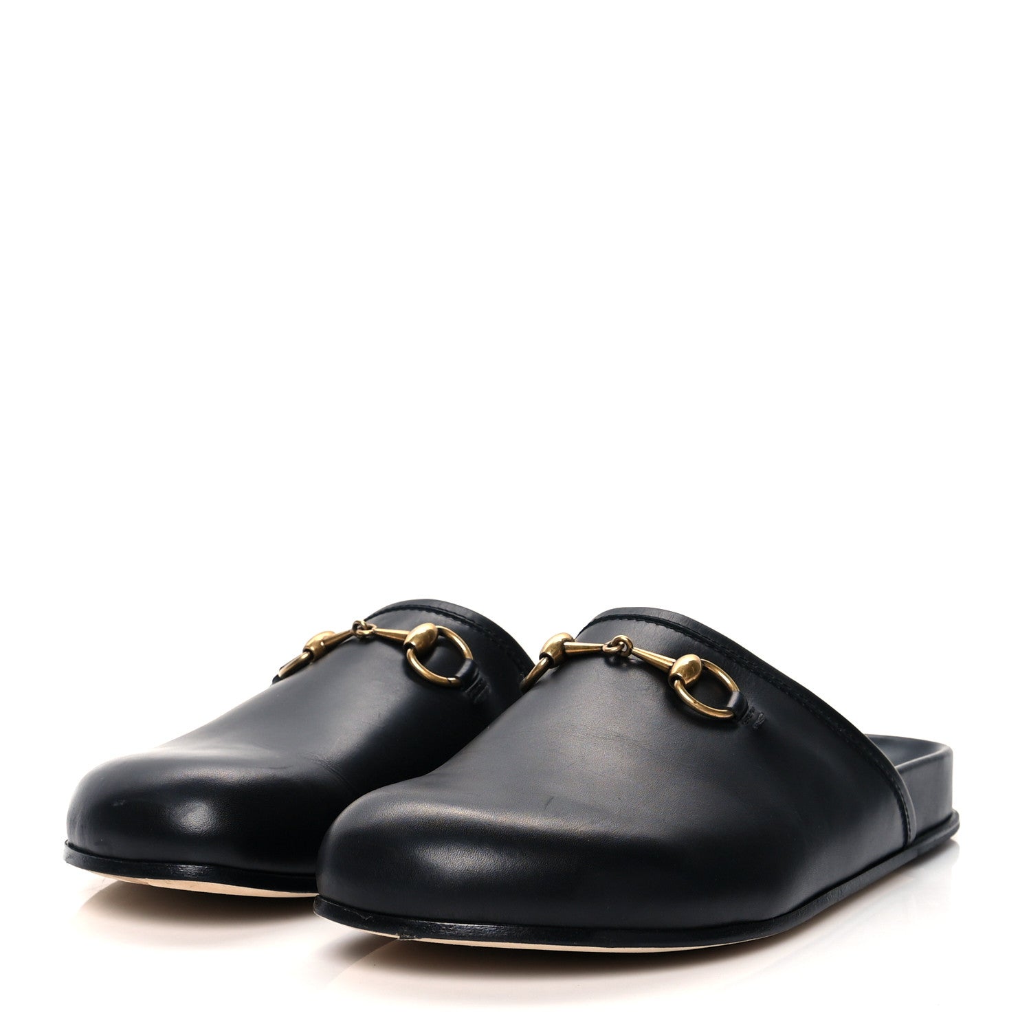 Gucci Calfskin Mens Horsebit River Slippers 9 Black 3 of 10