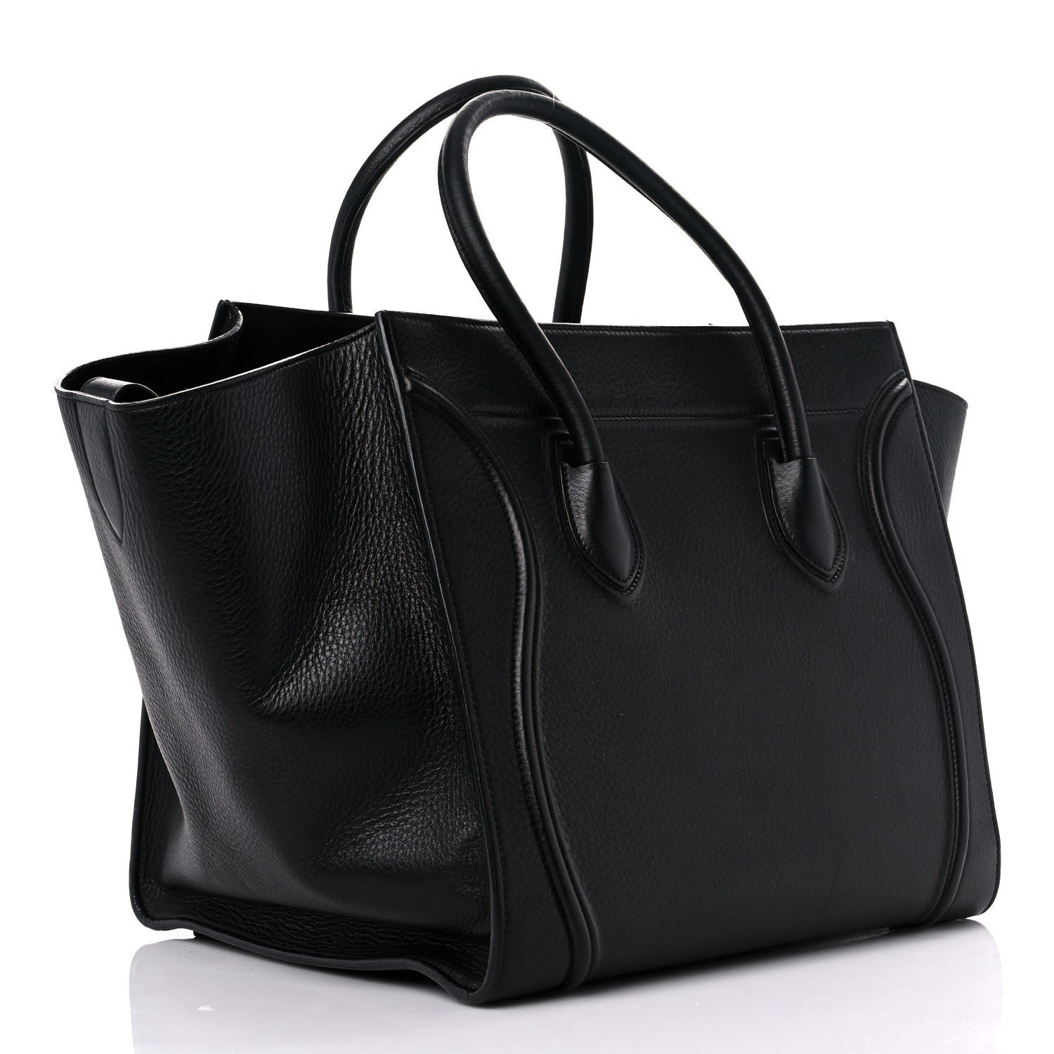 Celine Grained Calfskin Medium Phantom Luggage Black 4 of 16