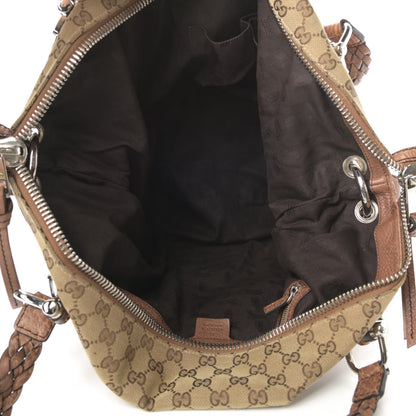 Gucci Monogram Large Bamboo Bar Tassel Shoulder Bag Brown 5 of 13