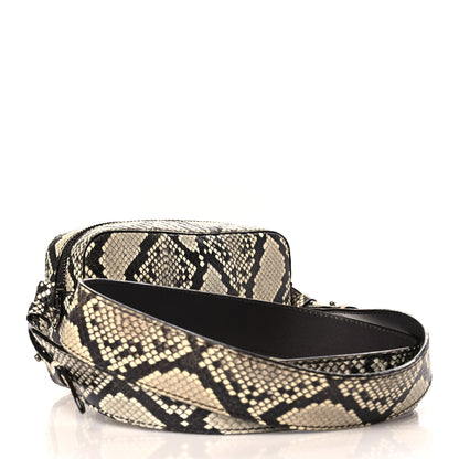 Jimmy Choo Calfskin Snakeskin Embossed Varenne JC Logo Camera Bag Neutral 3 of 8